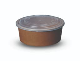500ml kraft Paper bowl with lid - Pack of 500 pieces