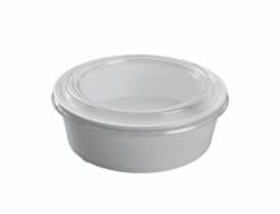 1300ml White Paper Bowl With Lid - Pack of 300 Pieces