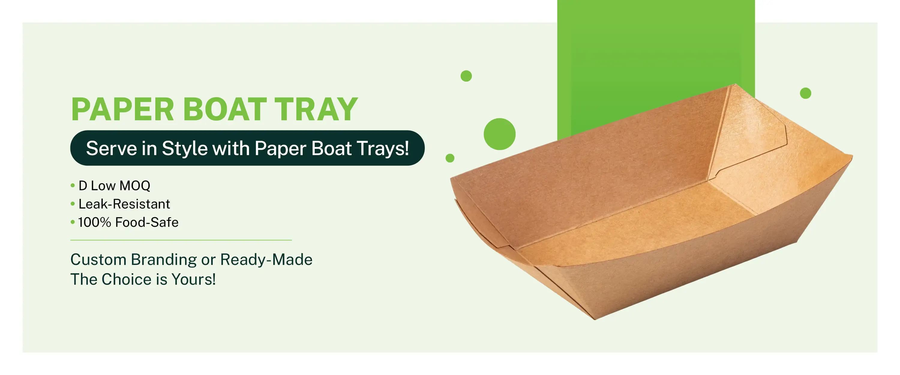 Paper Boat Tray Desktop Banner