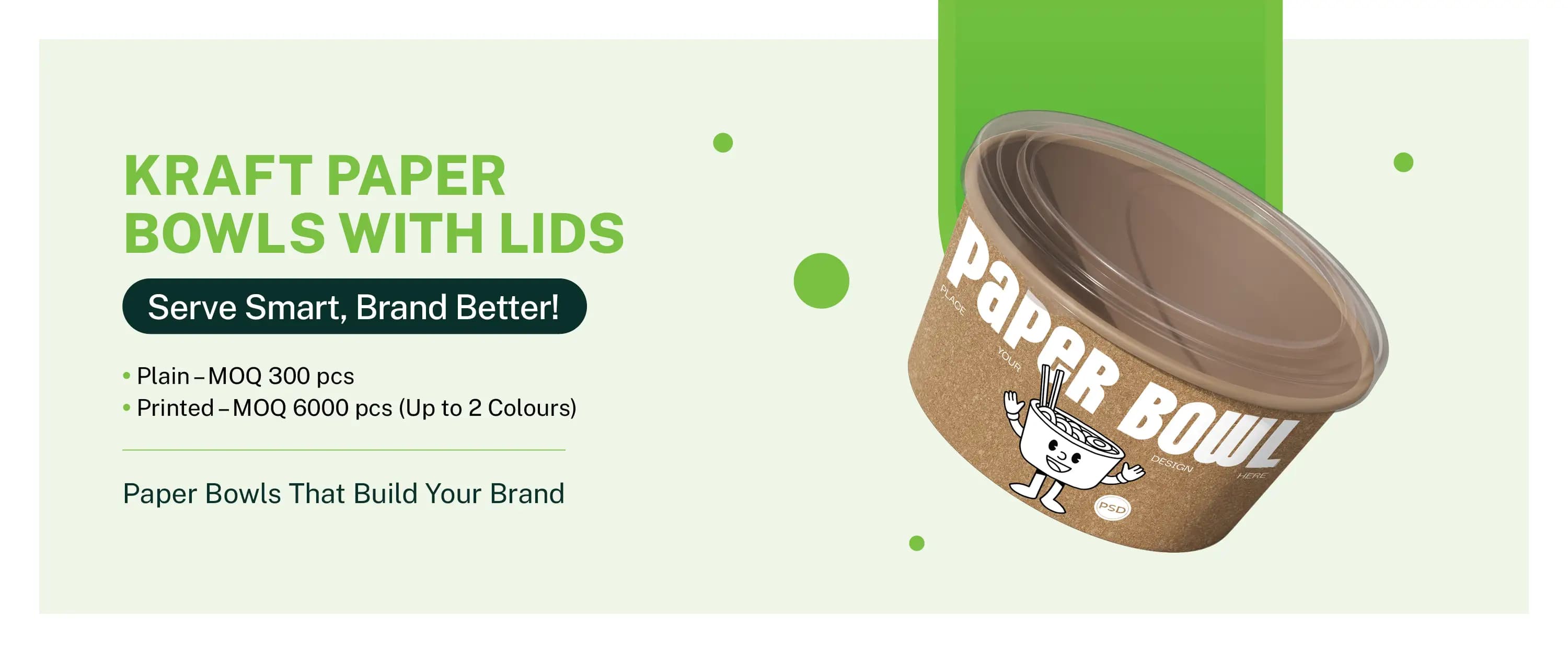 Kraft Paper Bowls with Lid Desktop Banner
