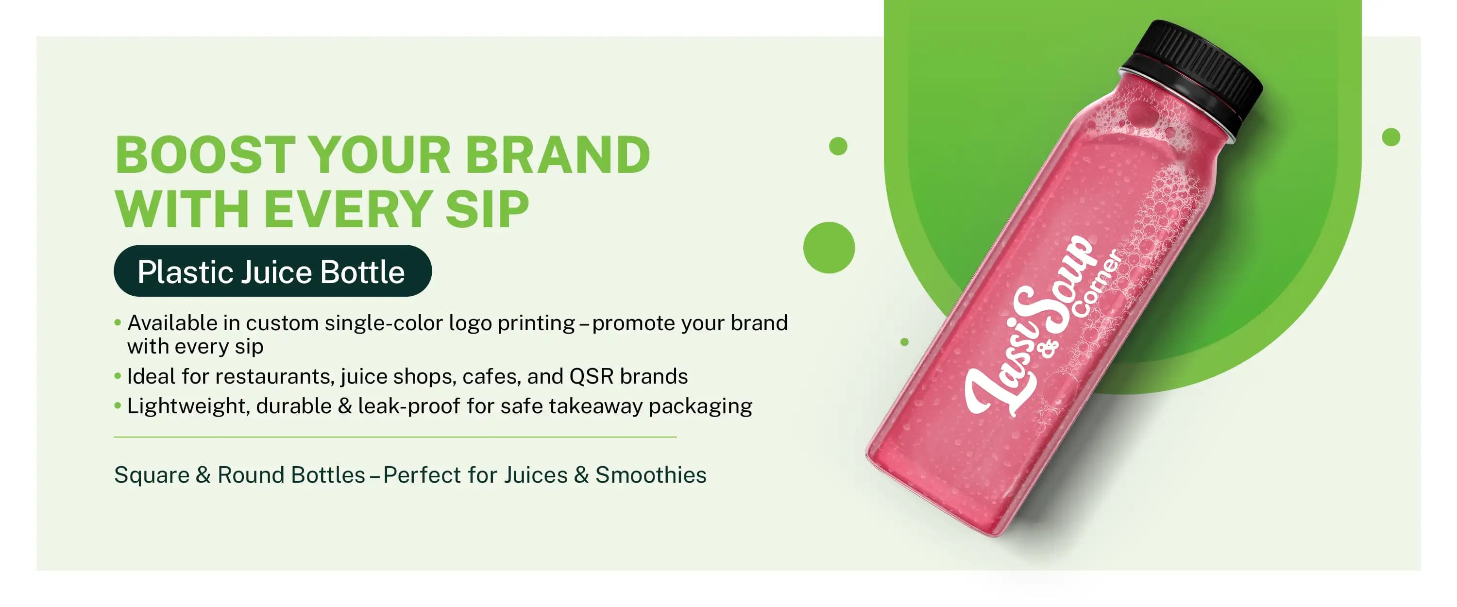 Plastic Juice Bottles Desktop Banner
