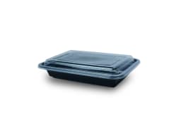 RE16 500ml Rectangle Plastic Container with Dome Lid - Pack of 600 Pieces