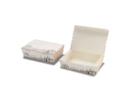500ml White Paper Meal Box - Pack of 700 Pieces